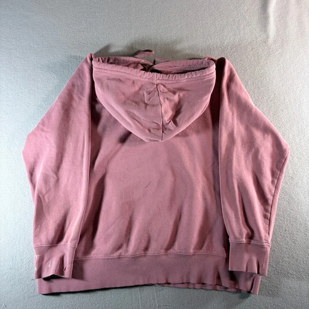 The North Face Hoodie Mens XL Pink Distressed Big Logo Pullover Sweatshirt